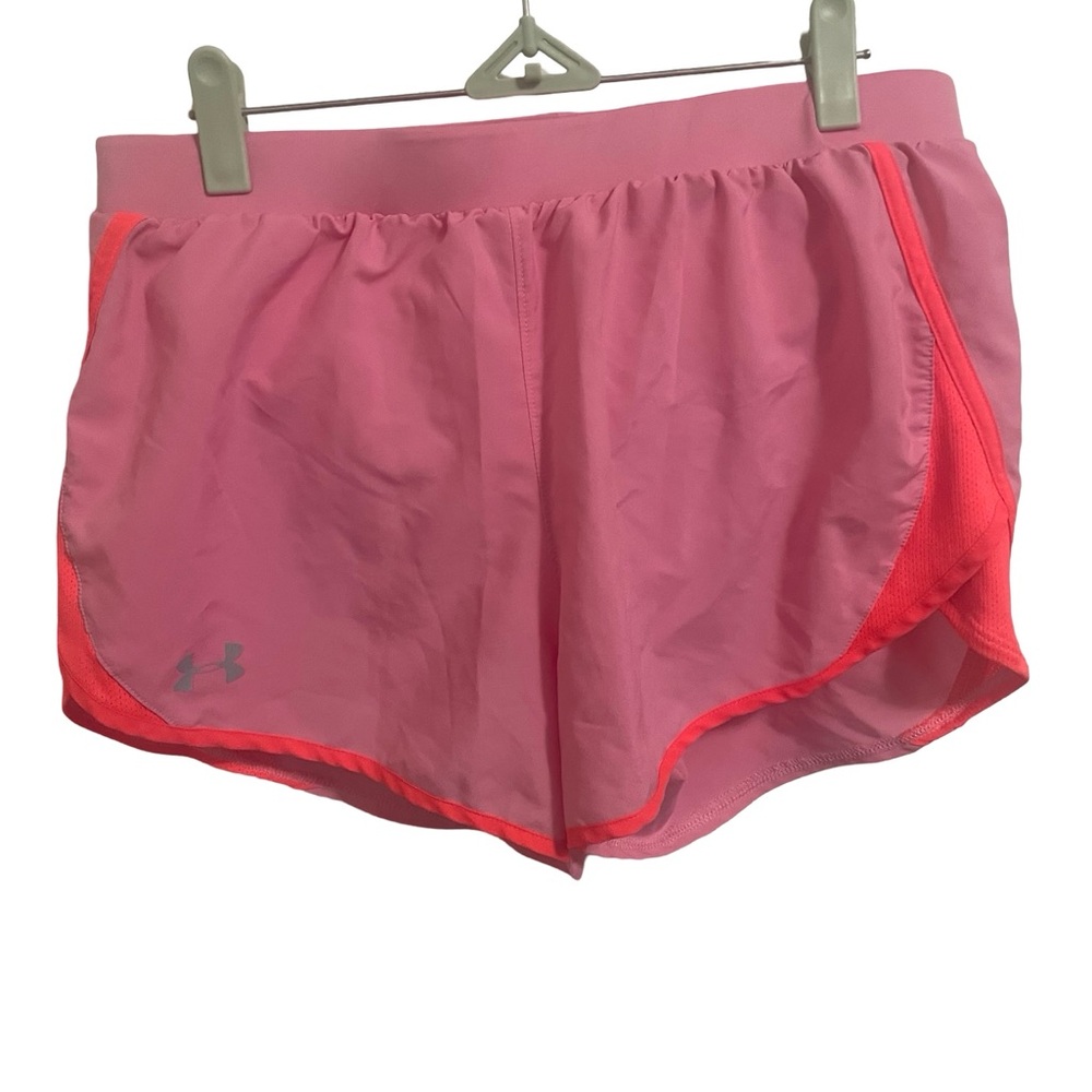 UnderArmour Women’s Running Athletic Shorts Loose HeatGear Size Medium Pink